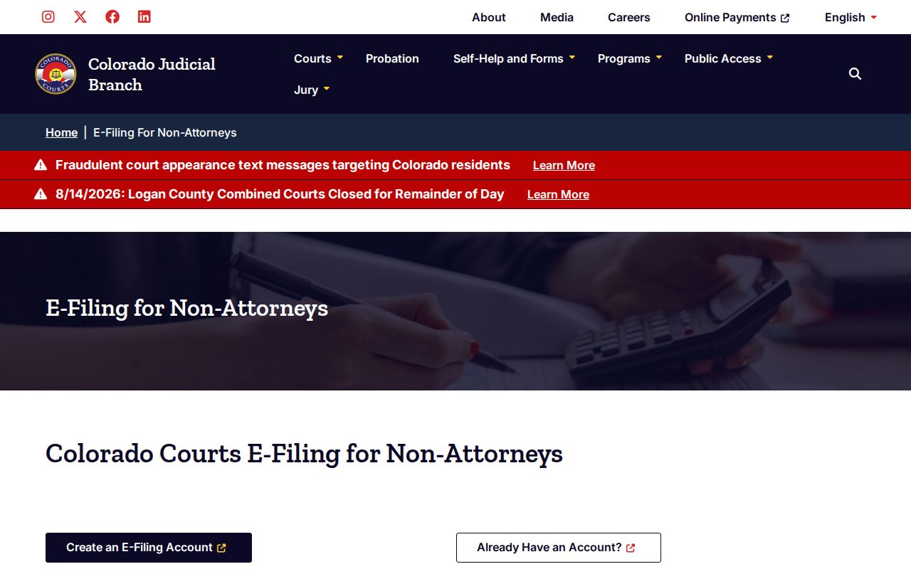 Mineral County case lookup nonattorney E-Filing rules