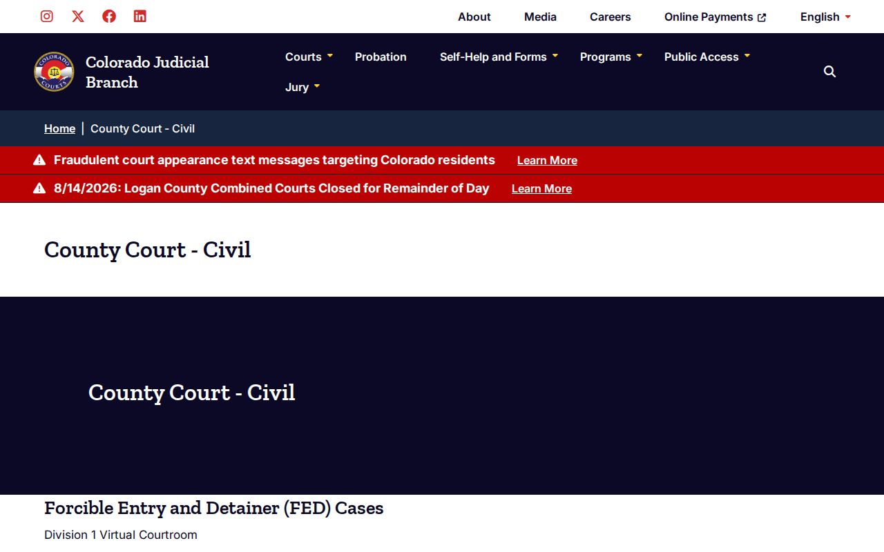 Mineral County civil docket County Court overview