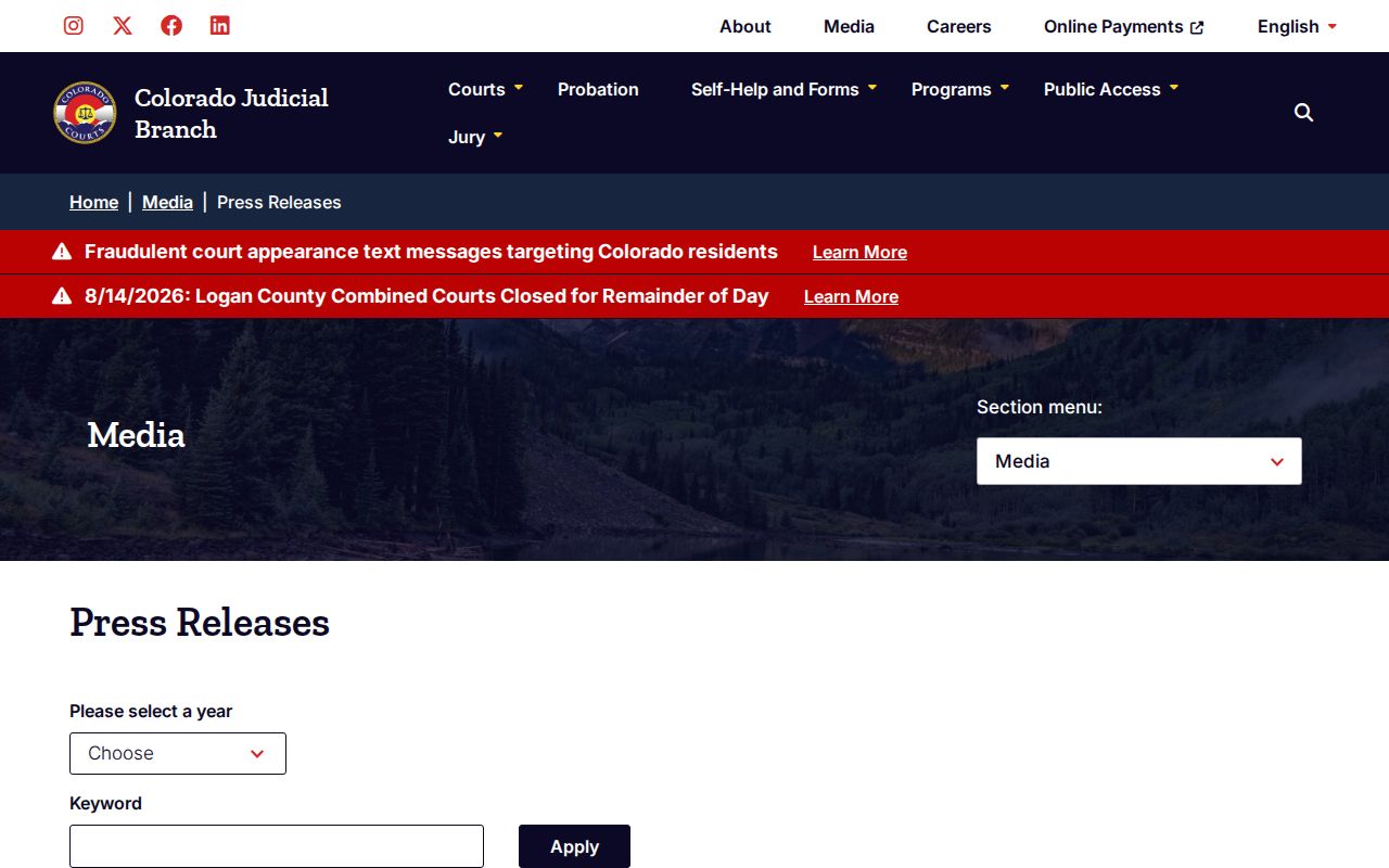 Mineral County court calendar 12th District announcements